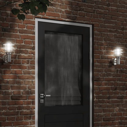vidaXL Outdoor Wall Lights 2pcs Silver Stainless Steel