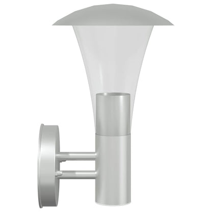 vidaXL Outdoor Wall Light Silver Stainless Steel