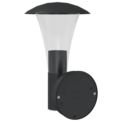 vidaXL Outdoor Wall Light Black Stainless Steel