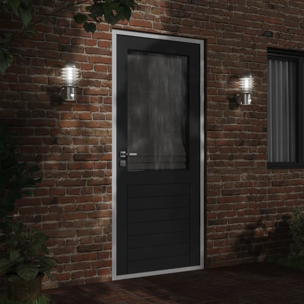 vidaXL Outdoor Wall Lights with Sensors 2pcs Silver Stainless Steel