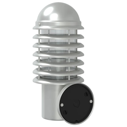 vidaXL Outdoor Wall Lights with Sensors 2pcs Silver Stainless Steel