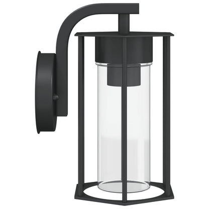 vidaXL Outdoor Wall Lights 2pcs Black Stainless Steel