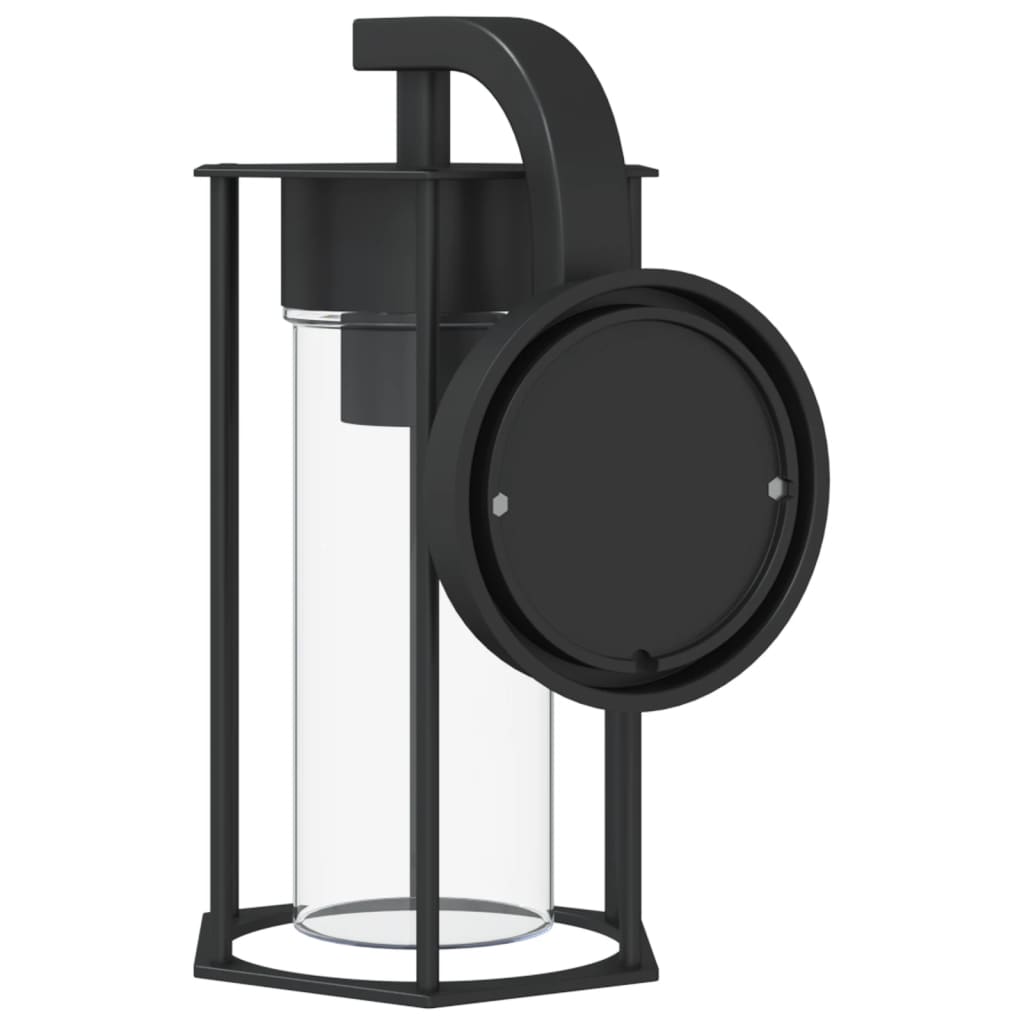 vidaXL Outdoor Wall Lights 2pcs Black Stainless Steel