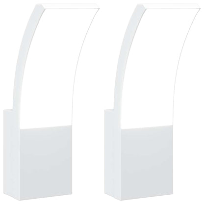 vidaXL Outdoor LED Wall Lights 2pcs White Die-cast Aluminium