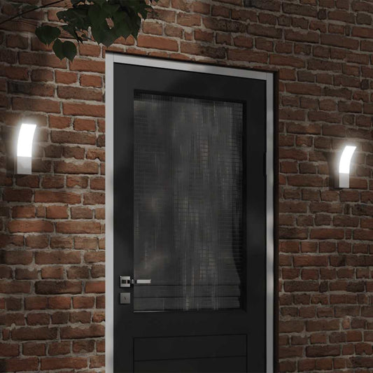 vidaXL Outdoor LED Wall Lights 2pcs White Die-cast Aluminium
