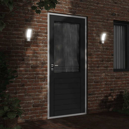 vidaXL Outdoor LED Wall Light with Sensor White Die-cast Aluminium