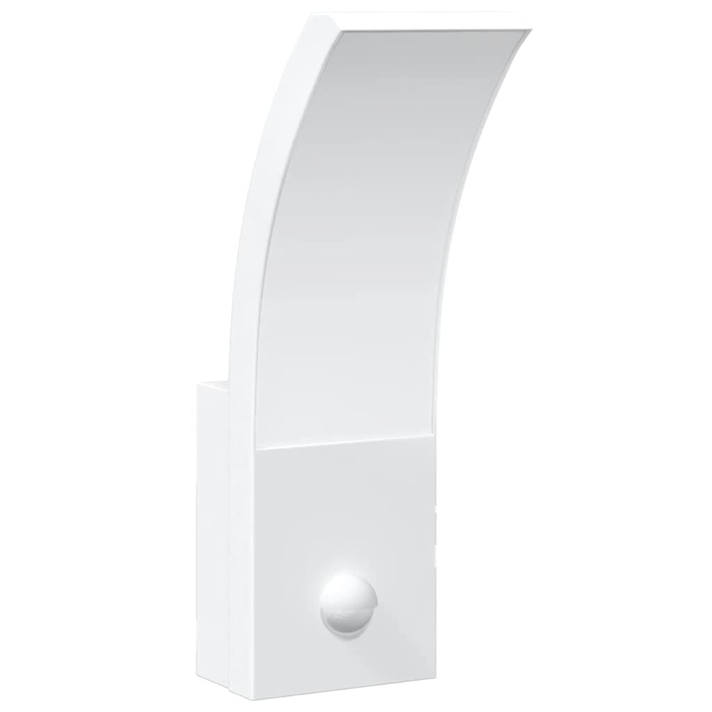 vidaXL Outdoor LED Wall Light with Sensor White Die-cast Aluminium