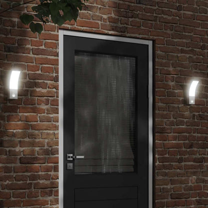 vidaXL Outdoor LED Wall Light with Sensor White Die-cast Aluminium