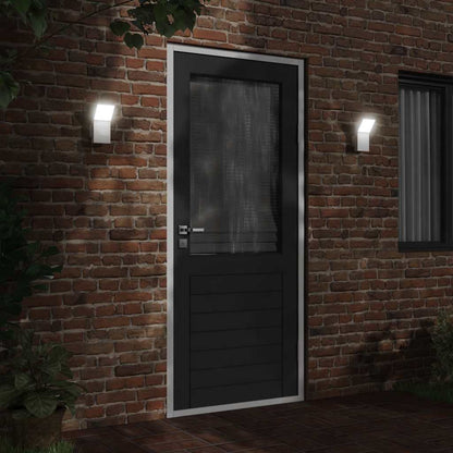 vidaXL Outdoor LED Wall Lights 2pcs White Die-cast Aluminium