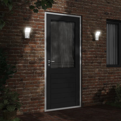 vidaXL Outdoor LED Wall Light with Sensor White Die-cast Aluminium