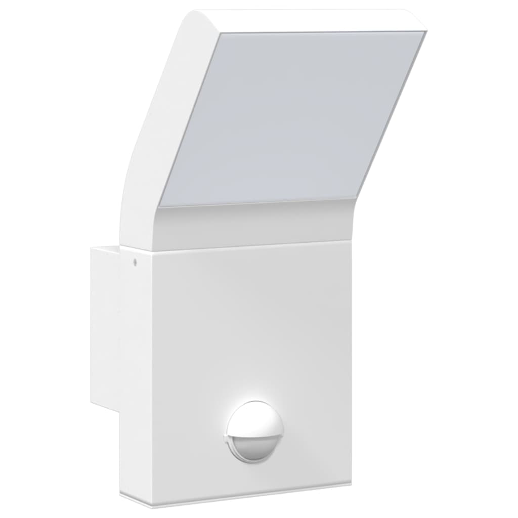 vidaXL Outdoor LED Wall Light with Sensor White Die-cast Aluminium