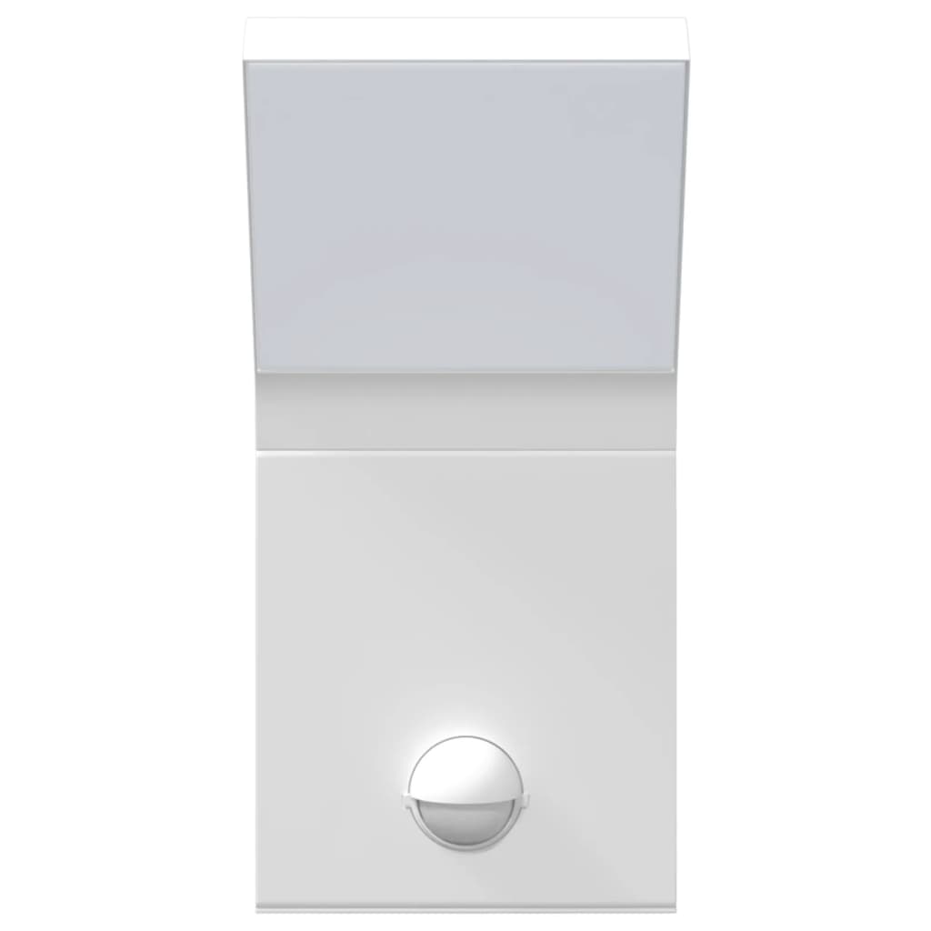 vidaXL Outdoor LED Wall Light with Sensor White Die-cast Aluminium