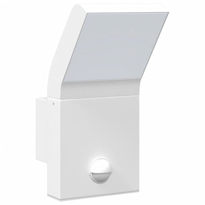 vidaXL Outdoor LED Wall Lights with Sensors 2pcs White Die-cast Aluminium