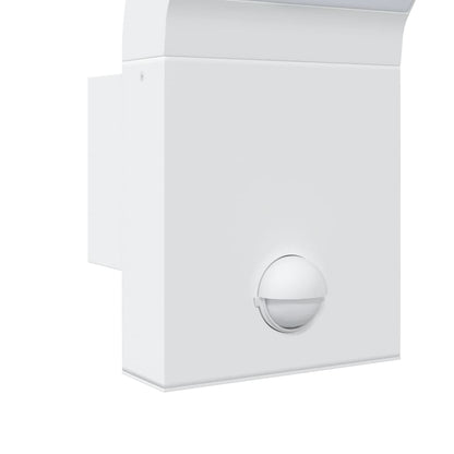 vidaXL Outdoor LED Wall Lights with Sensors 2pcs White Die-cast Aluminium