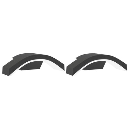 vidaXL Outdoor LED Wall Lights 2pcs Black Die-cast Aluminium