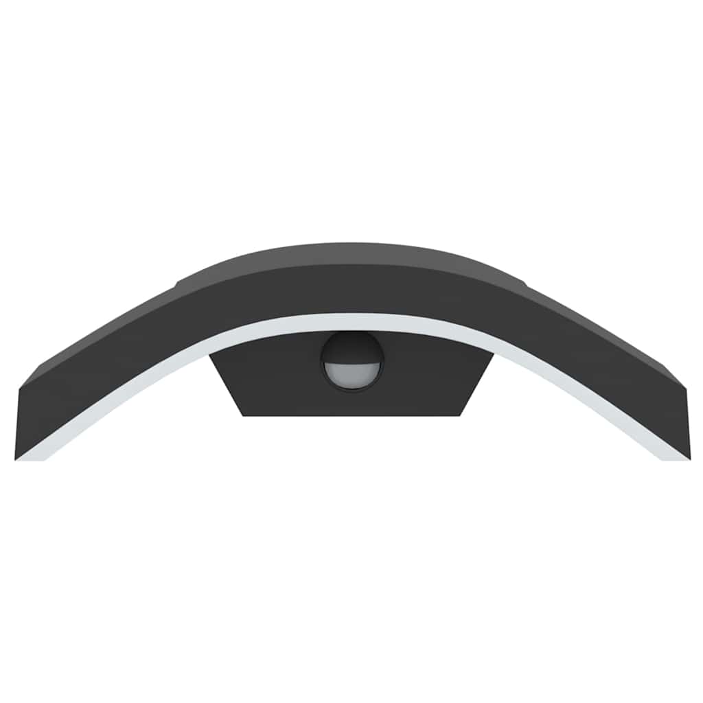 vidaXL Outdoor LED Wall Light with Sensor Black Die-cast Aluminium