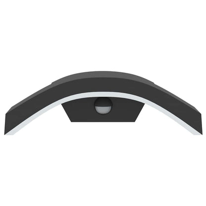 vidaXL Outdoor LED Wall Light with Sensor Black Die-cast Aluminium