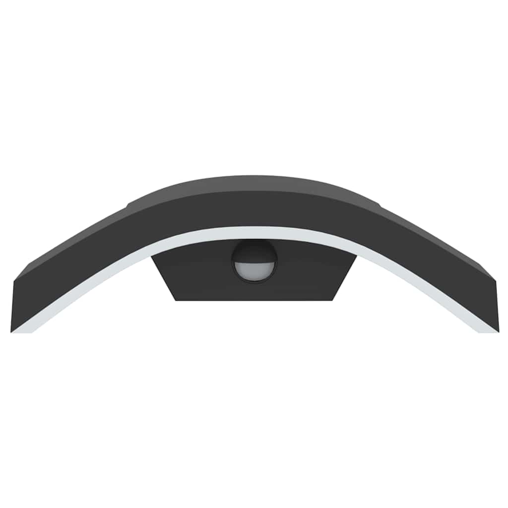 vidaXL Outdoor LED Wall Lights with Sensors 2pcs Black Die-cast Aluminium