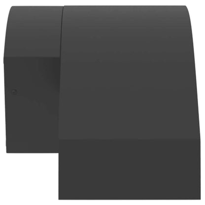 vidaXL Outdoor LED Wall Lights with Sensors 2pcs Black Die-cast Aluminium