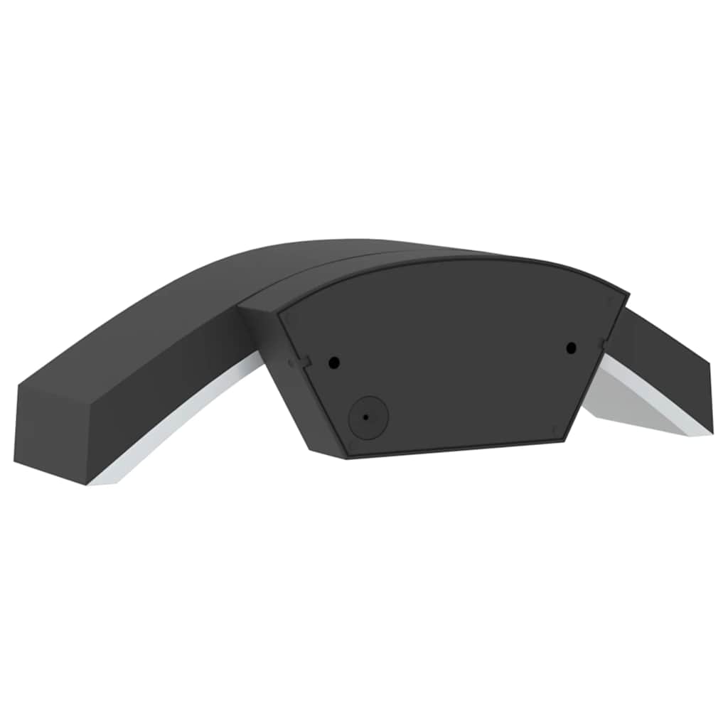 vidaXL Outdoor LED Wall Lights with Sensors 2pcs Black Die-cast Aluminium