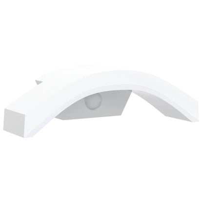vidaXL Outdoor LED Wall Light with Sensor White Die-cast Aluminium