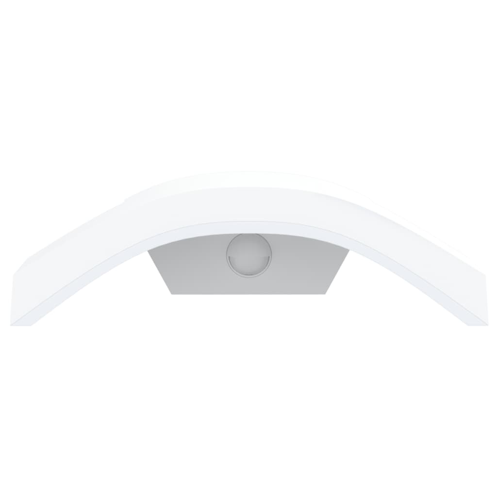 vidaXL Outdoor LED Wall Lights with Sensors 2pcs White Die-cast Aluminium