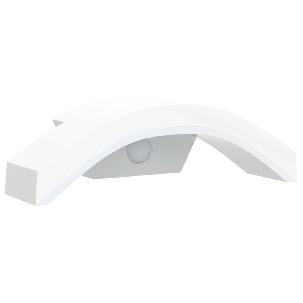 vidaXL Outdoor LED Wall Lights with Sensors 2pcs White Die-cast Aluminium