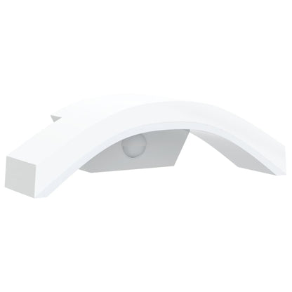 vidaXL Outdoor LED Wall Lights with Sensors 2pcs White Die-cast Aluminium