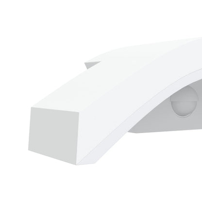 vidaXL Outdoor LED Wall Lights with Sensors 2pcs White Die-cast Aluminium