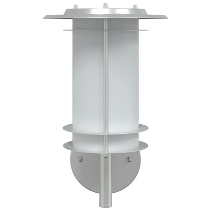 vidaXL Outdoor Wall Lights 2pcs Silver Stainless Steel