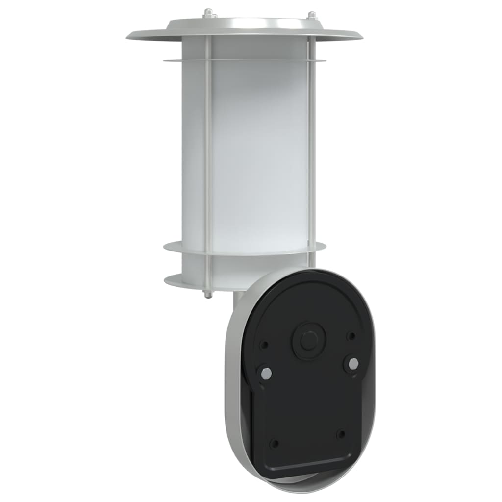 vidaXL Outdoor Wall Lights with Sensors 2pcs Silver Stainless Steel