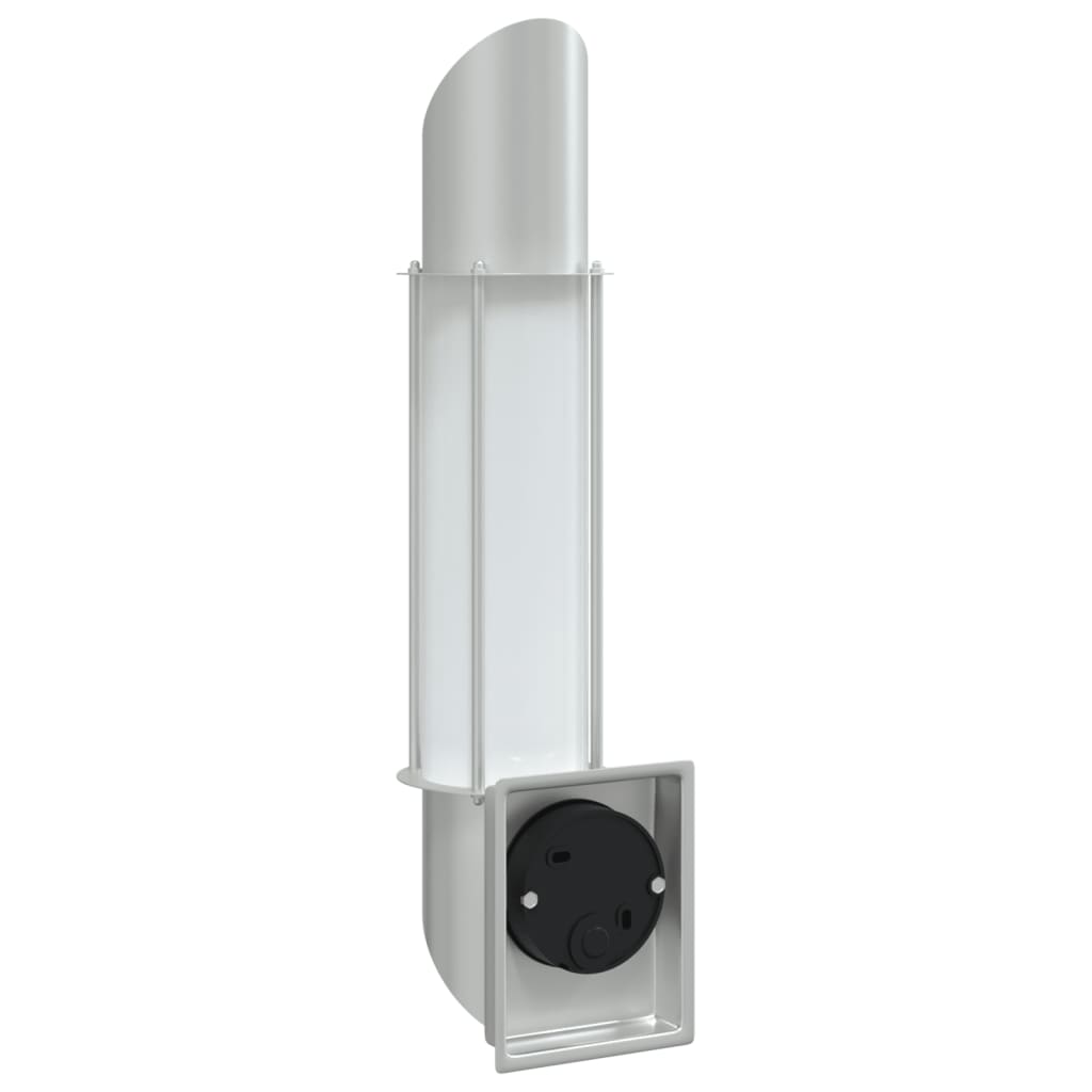 vidaXL Outdoor Wall Lights 2pcs Silver Stainless Steel