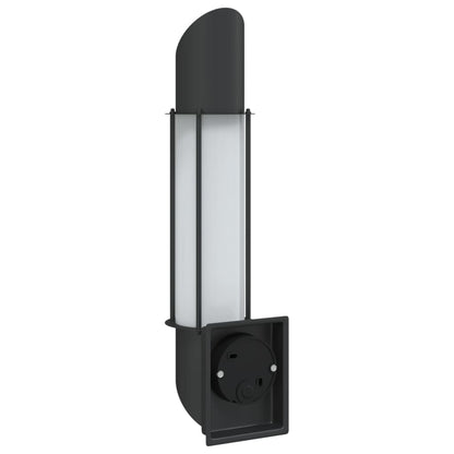 vidaXL Outdoor Wall Lights 2pcs Black Stainless Steel