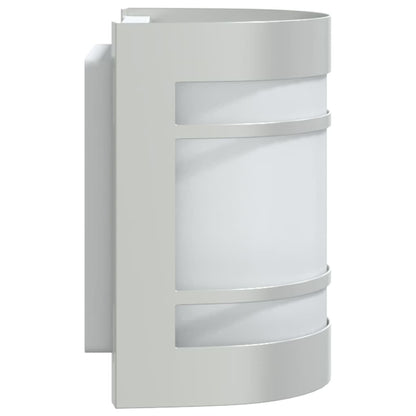 vidaXL Outdoor Wall Lights 2pcs Silver Stainless Steel
