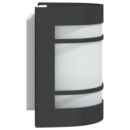 vidaXL Outdoor Wall Light Black Stainless Steel