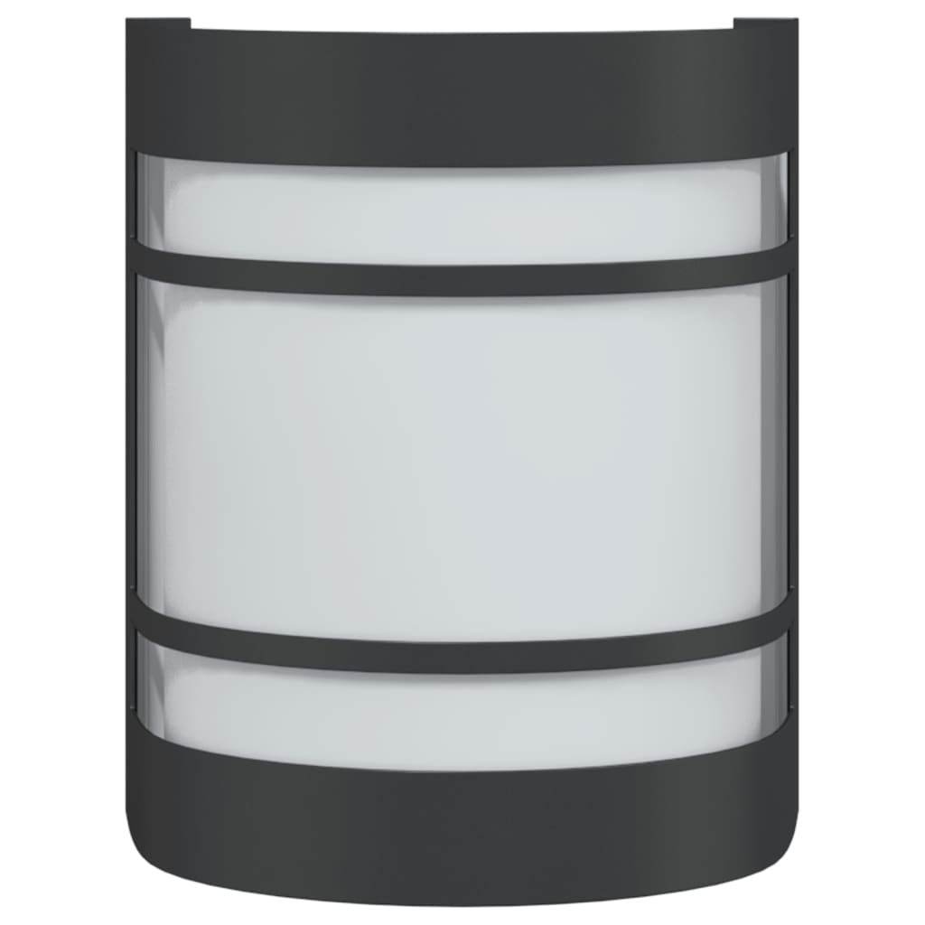 vidaXL Outdoor Wall Lights 2pcs Black Stainless Steel