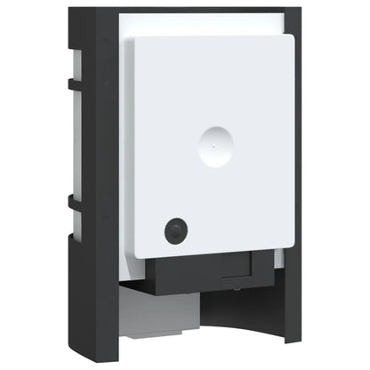 vidaXL Outdoor Wall Lights with Sensors 2pcs Black Stainless Steel