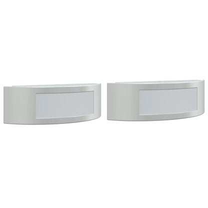 vidaXL Outdoor Wall Lights 2pcs Silver Stainless Steel