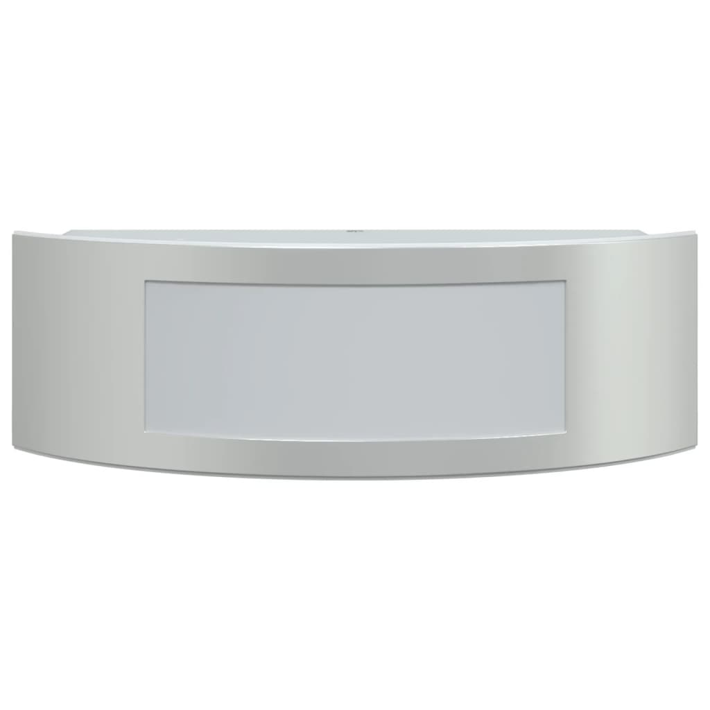 vidaXL Outdoor Wall Lights 2pcs Silver Stainless Steel