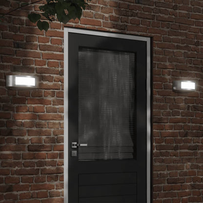 vidaXL Outdoor Wall Lights 2pcs Silver Stainless Steel