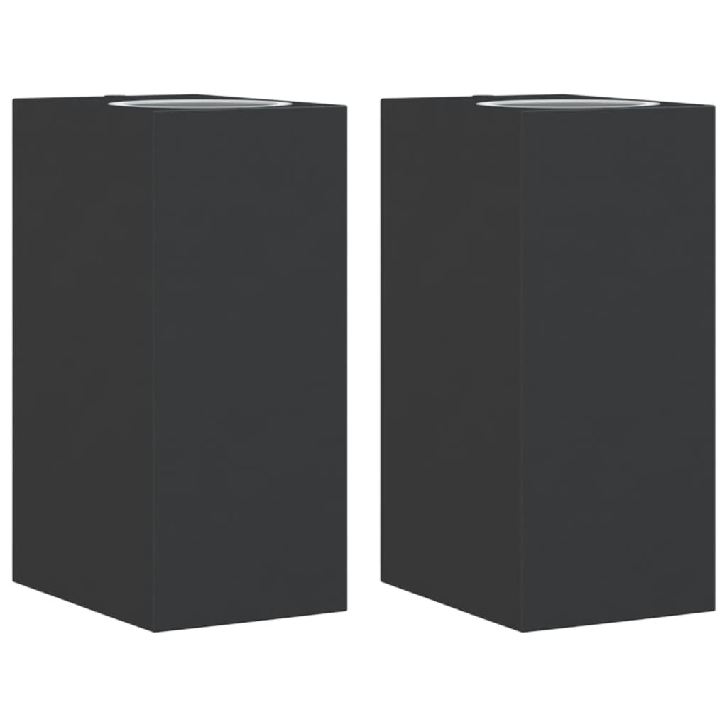 vidaXL Outdoor Wall Lights 2pcs Black Die-cast Aluminium
