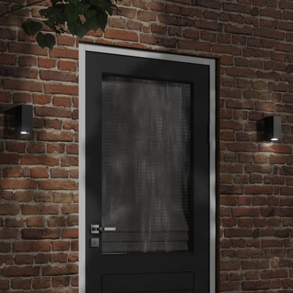 vidaXL Outdoor Wall Lights 2pcs Black Die-cast Aluminium