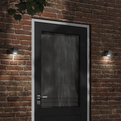 vidaXL Outdoor Wall Lights 2pcs Black Die-cast Aluminium