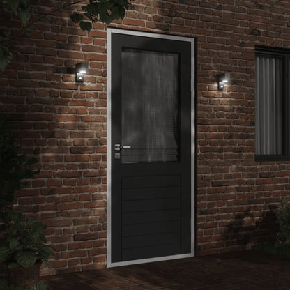 vidaXL Outdoor Wall Light with Sensor Black Die-cast Aluminium