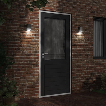 vidaXL Outdoor Wall Lights 2pcs Black Stainless Steel