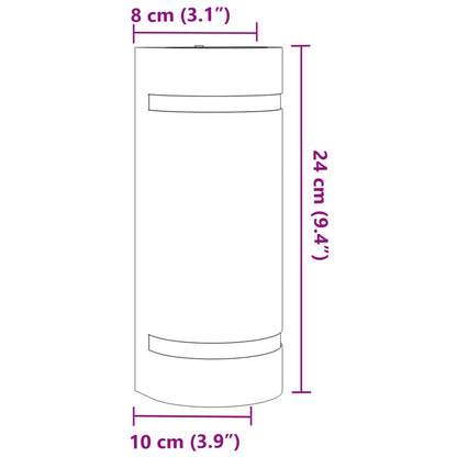 vidaXL Outdoor Wall Light Black Die-cast Aluminium