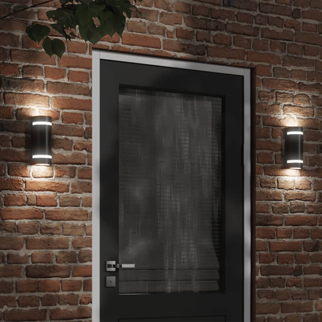 vidaXL Outdoor Wall Light Black Die-cast Aluminium
