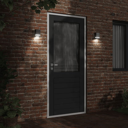 vidaXL Outdoor Wall Lights 2pcs Black Stainless Steel