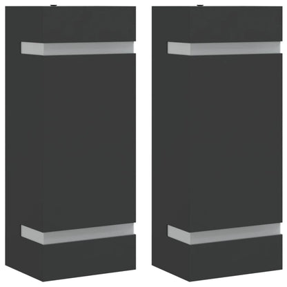 vidaXL Outdoor Wall Lights 2pcs Black Stainless Steel