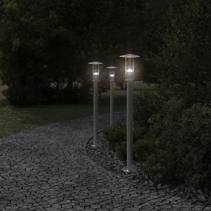 vidaXL Outdoor Floor Lamp Silver 100 cm Stainless Steel